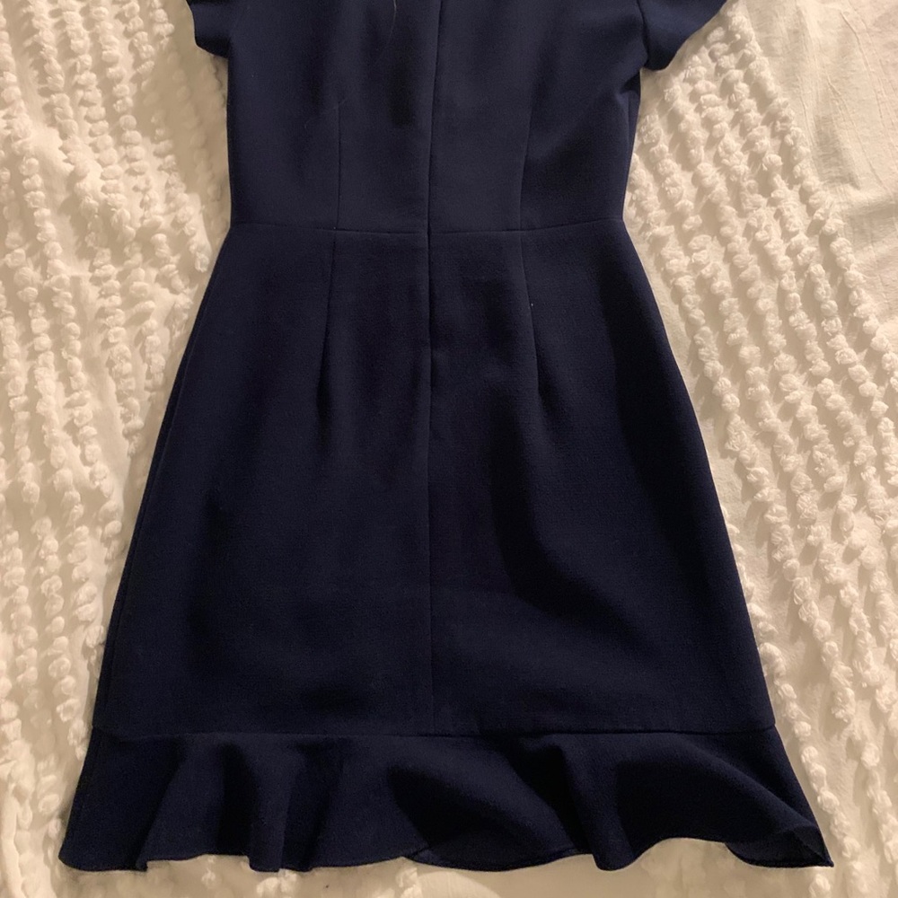 Club Monaco Navy ruffle dress - Picture 5 of 7